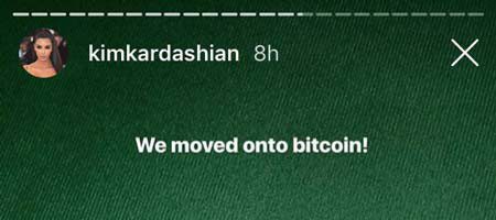 米国有名セレブ「Kim Kardashian」がビットコイン（BTC）デビューをSNSで発表